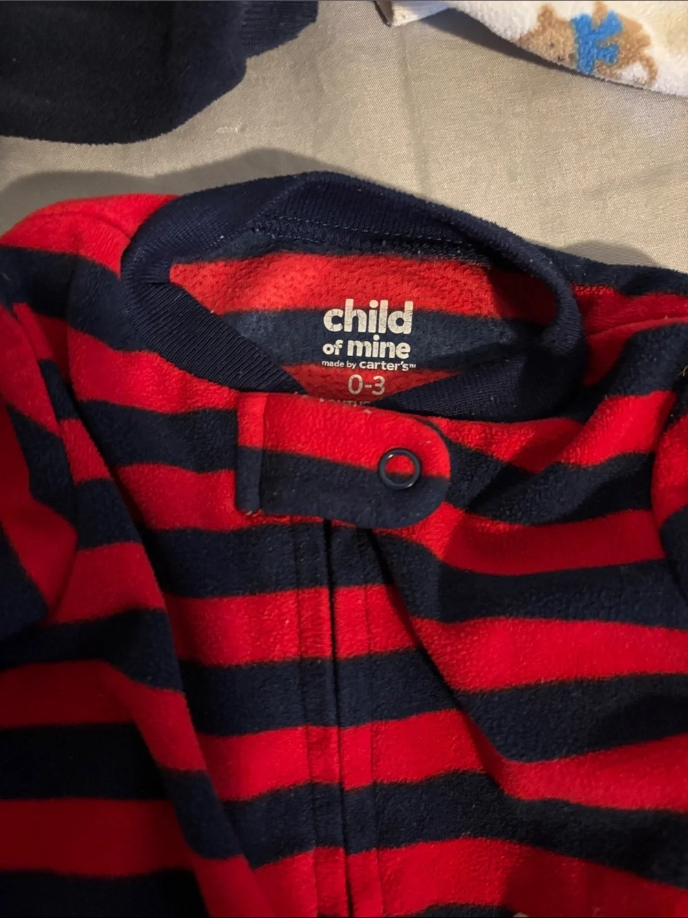 Carter's Red & Navy Striped and Animal Print Footed Sleepers - 3-Pack